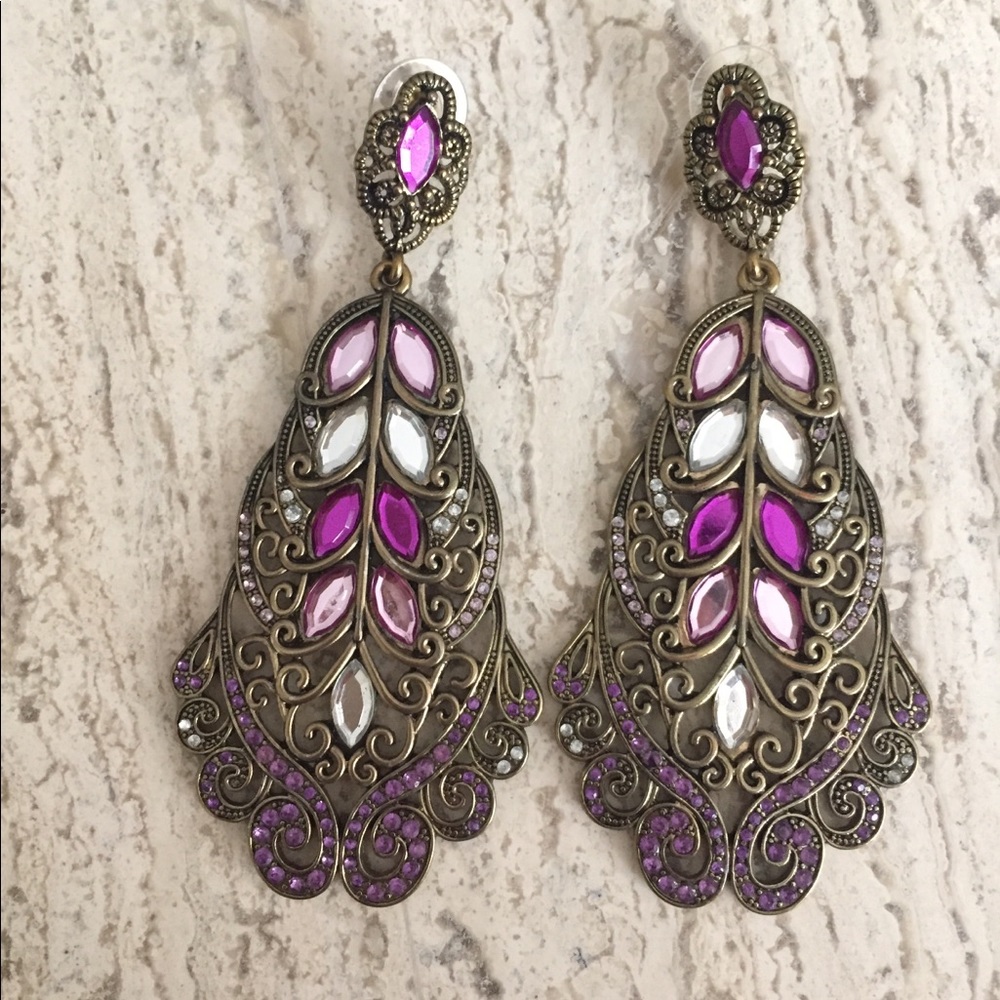 Bebe Bejeweled Chandelier Earrings